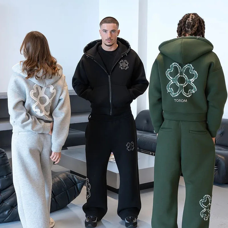 Streetwear Brand Y2K - Весенне-осенний комплект: худи на молнии с