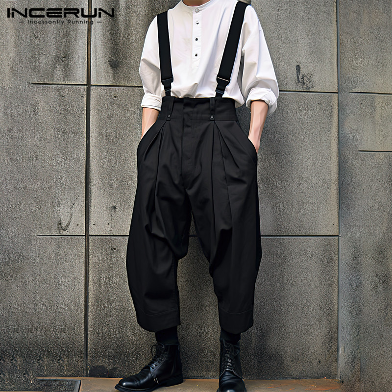Streetwear Brand - Комбинезон INCERUN мужской однотонный, свободные джоггеры,
